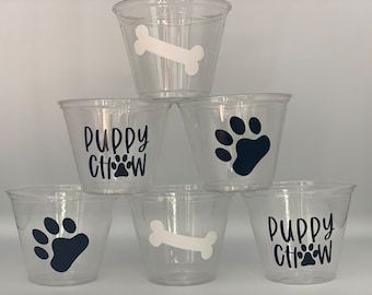 Dog Party Cups, Puppy party cups, Adopt a dog Party cups, Dog Birthday Party, Puppy Birthday Party, Dog Party Favors, Dog Party supplies