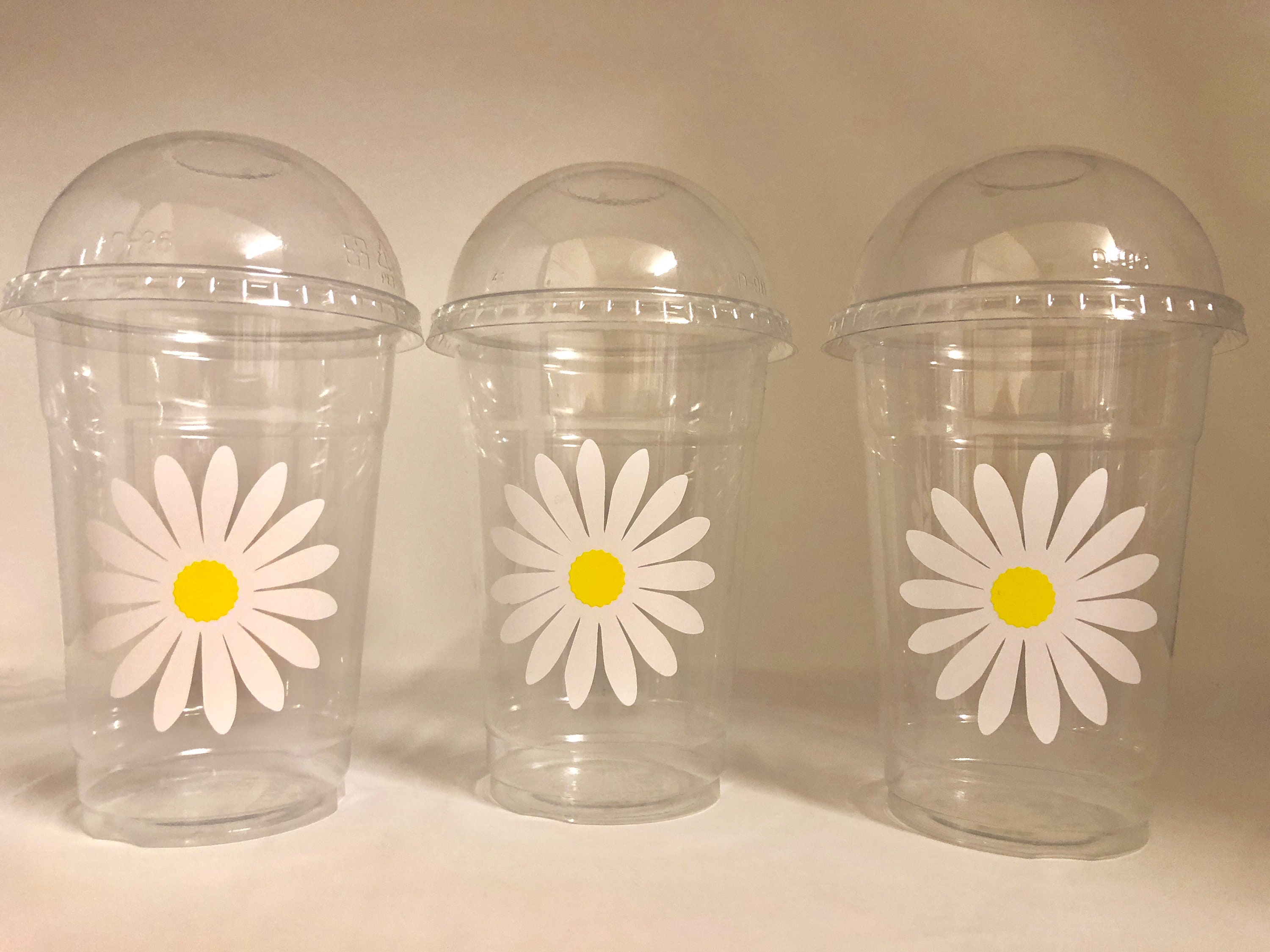 Daisy Plastic Disposable Drink Cups Favor Cup Daisy Baby Shower
