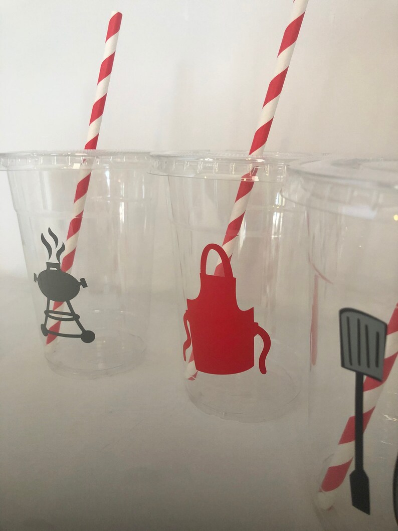 BBQ party cups babyq party cups Barbeque Party BABY Q Etsy