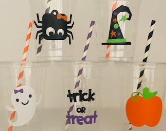 Halloween party cups, Halloween Birthday Party, Halloween Party Favors, Pumpkin Party, Halloween Party Supplies, Spider Party, Ghost Party