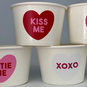 Valentine Party Snack Cups, Valentine Birthday Party Snack Cups ...