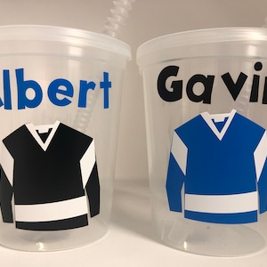 Hockey Party Cups, Hockey Birthday Party Cups, Hockey Party Favors, Hockey Team Party, Hockey Party Supplies, Hockey Team Cups