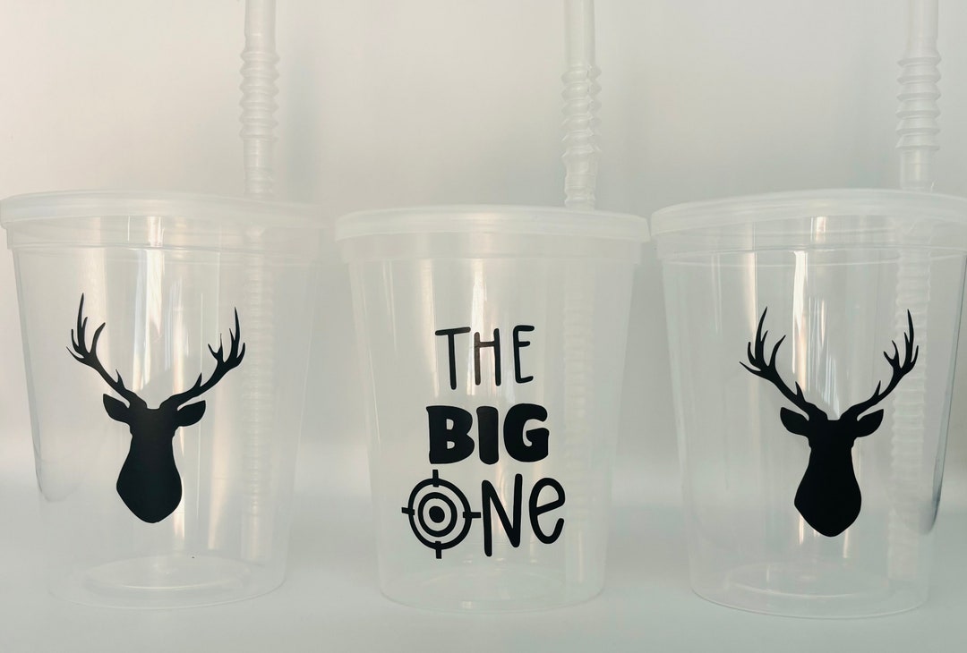 The Big One, Deer Party Cups, Deer Birthday Party Cups, Deer Hunt ...