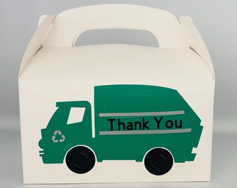 Garbage Truck Party Favors, Garbage Truck Favor Bags, Garbage Truck Party Favor Box, Trash Party, Things that go Party Favors, Party supply