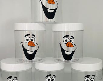 Olaf Party Favors, Frozen party favors, Frozen Birthday Party Container, Elsa Party, Anna Party,Olaf Party,Frozen Party favor,party Supplies
