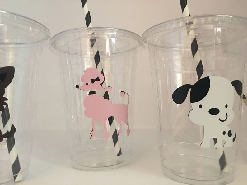 Puppy Birthday party cups Dog party cups Puppy Birthday image 3