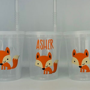 Fox Party Favors, Fox Birthday Party Favors, Fox Baby Shower Party Cups, Woodland Party Supplies, Fox Party Supplies, Fox Baby Shower