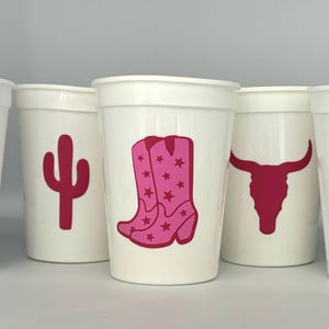 Space Cowgirl Party, Cowgirl Party Cups, Cowgirl Birthday Party Cups, Western Party Cups, Horse Party ,Cowgirl baby shower, Cowgirl Favor