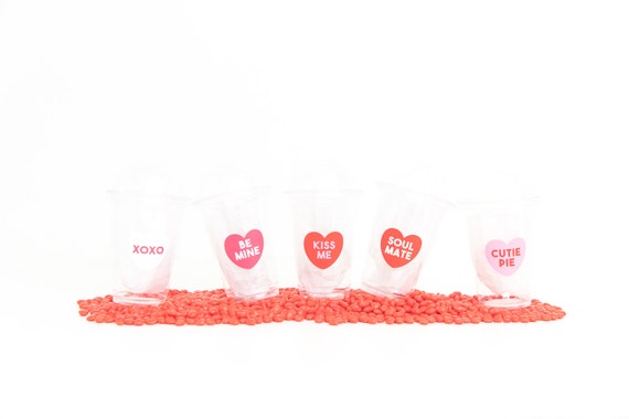 Valentine Party Cups, Valentine Birthday Party Cups, Valentine