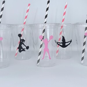 Cheerleading party cups, cheer party cups, cheerleader party cups, cheer birthday party, Cheer Baby Shower cups, Cheer Party Favors, Squad