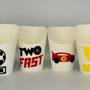 Two Fast Party, Race Car Party Cups, Race Car Birthday, Racing Party Supplies,Party Cups, 2nd birthday, Race car party favors, Party Favors