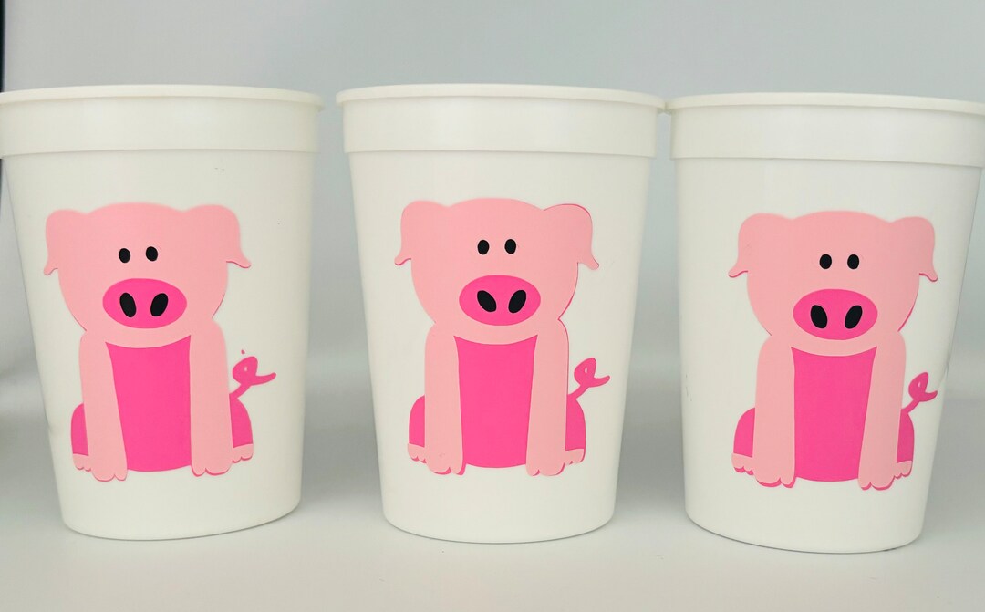 Pig Party Cups, Pig Birthday Party Cups, Farm Party Cups, Pig Baby ...