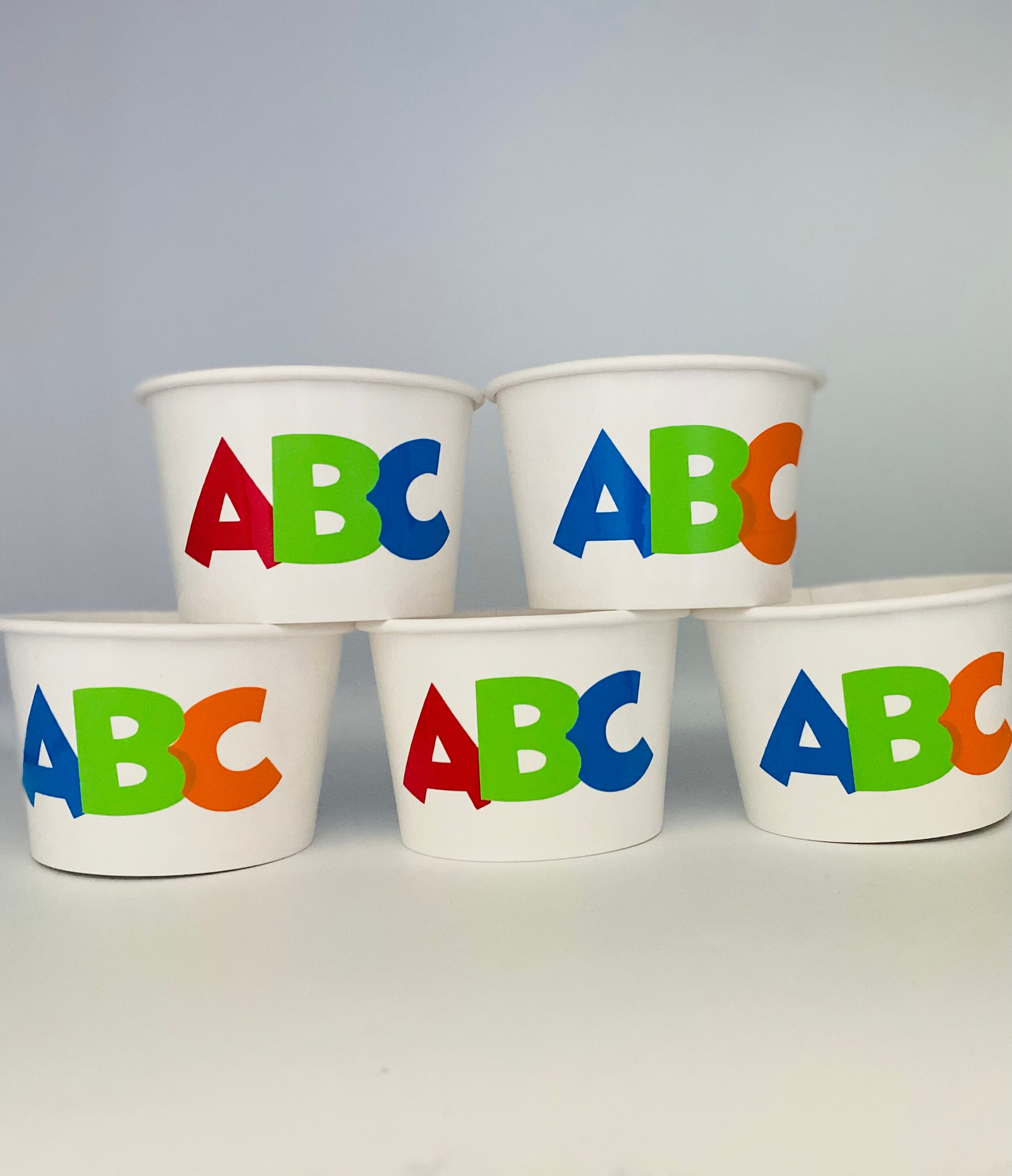 Alphabet Birthday Party Cups, Alphabet Theme Birthday Party, ABC ...