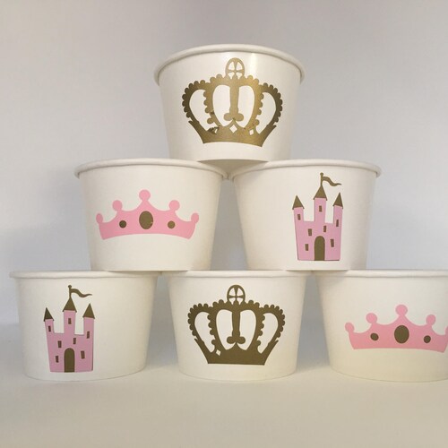 Princess Party Snack Cups Princess Birthday Royal Birthday Etsy