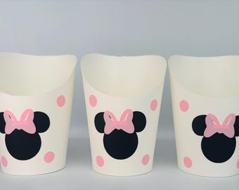 Vasos para fiesta de Minnie Mouse, Minnie Mouse rosa, Artículos para fiesta de Minnie rosa, Vajilla de Minnie Mouse, Artículos para fiesta de Minnie