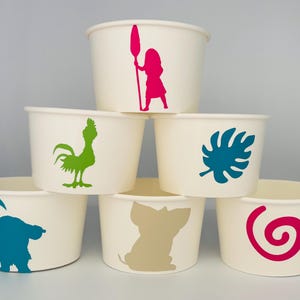 Moana Party Cups, Moana Birthday Party Cups, Maui Party cups, Maui Birthday Party, Moana Party Favors, Moana Party Supplies, Disposable