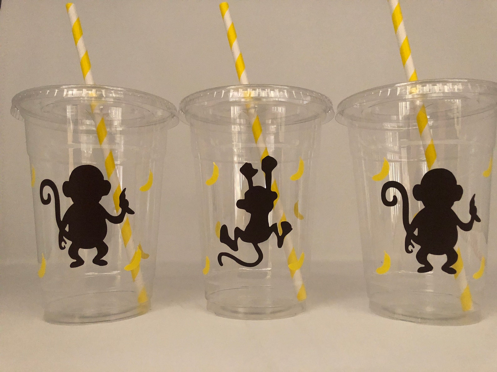 Monkey Party Cups Monkey Birthday Party Cups Monkey Baby - Etsy