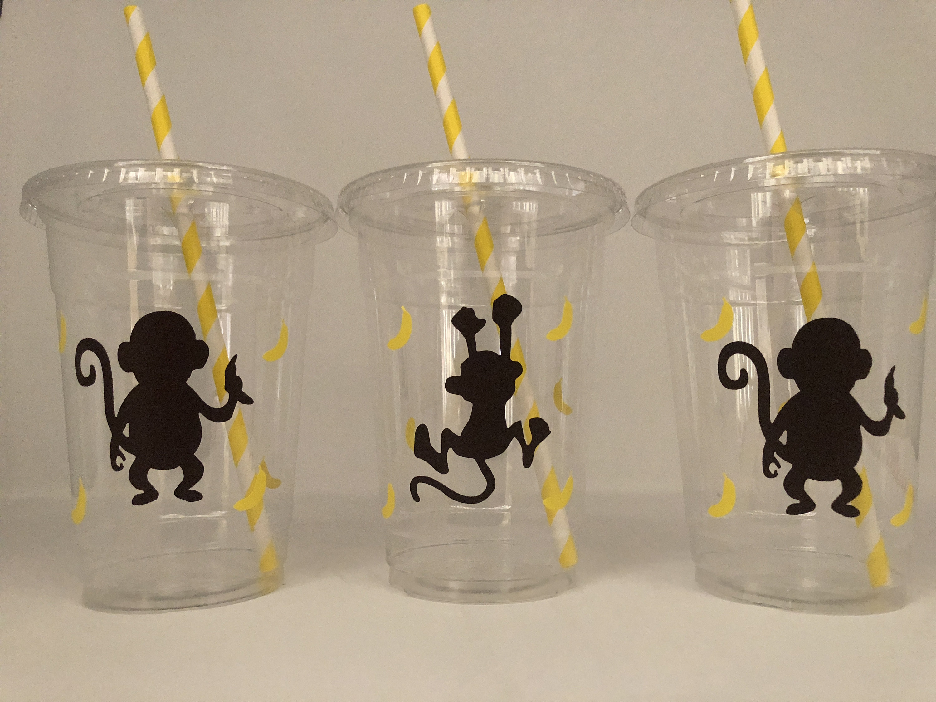 Monkey Party Cups Monkey Birthday Party Cups Monkey Baby - Etsy