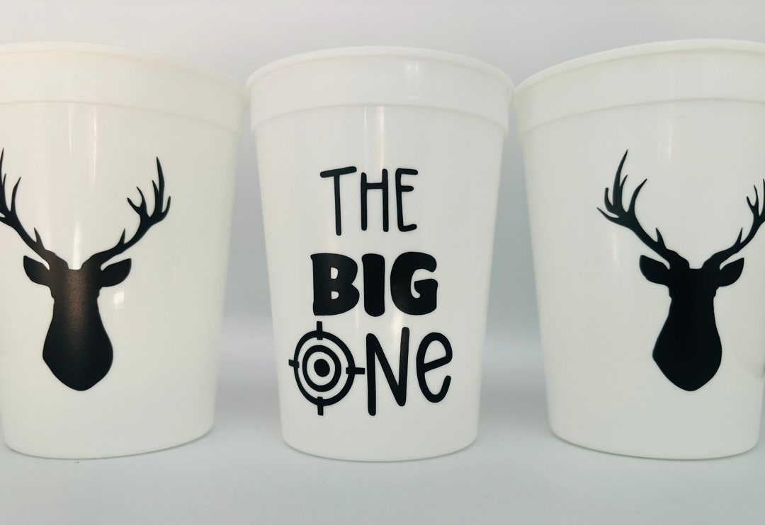 Deer Party Cups, Deer Birthday Party Cups, the Big One Cups, Hunting ...