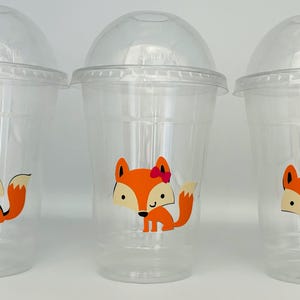 Fox Party Cups, Fox Birthday Party, Woodland Party, Woodland Birthday Party, Fox Baby Shower, Fox Party Favors, Fox Party Supplies