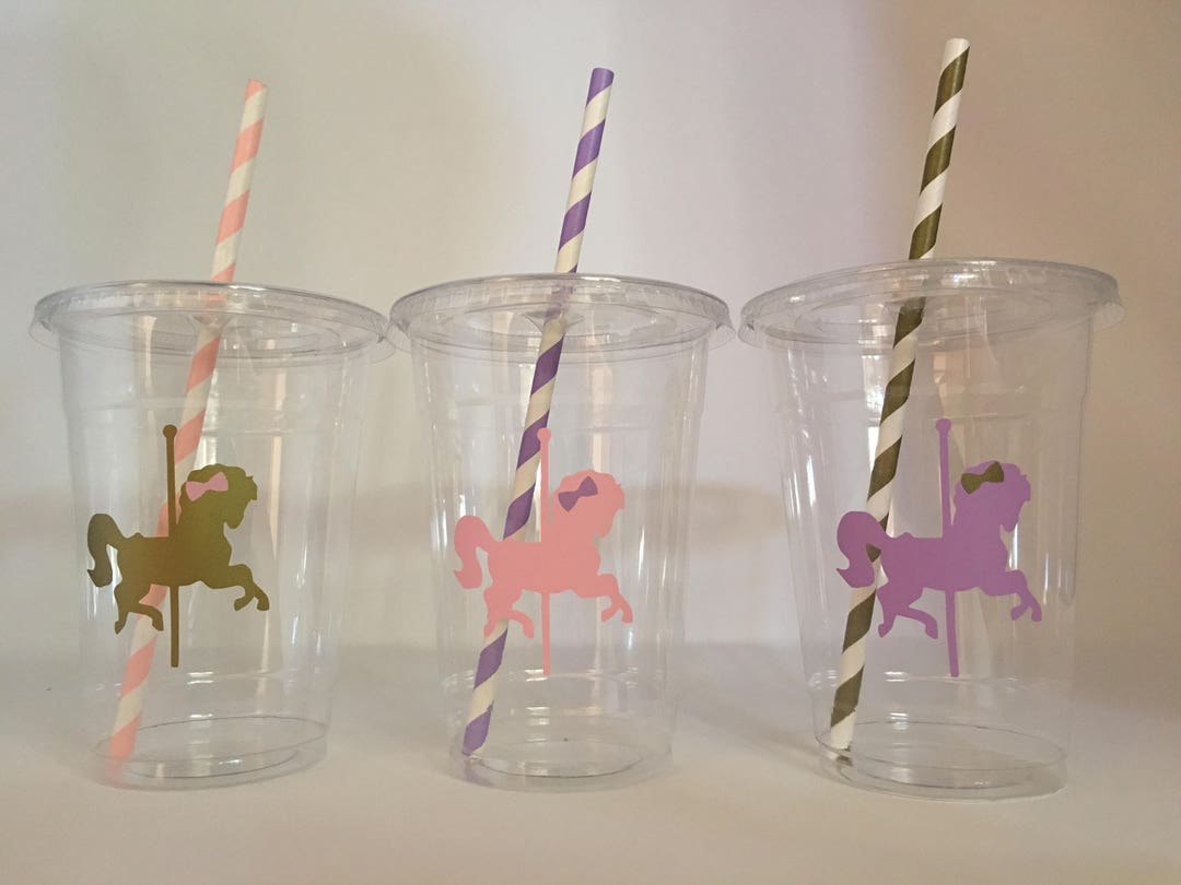 Carousel Party Cups, Horse Party Cups, Carousel Birthday Party Cups ...