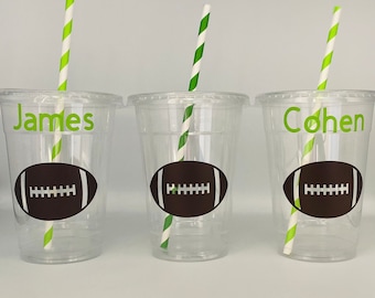 Football birthday Football party cups, football Birthday Party Cups, First Birthday, Football Party Favor cups, Football party Supplies,