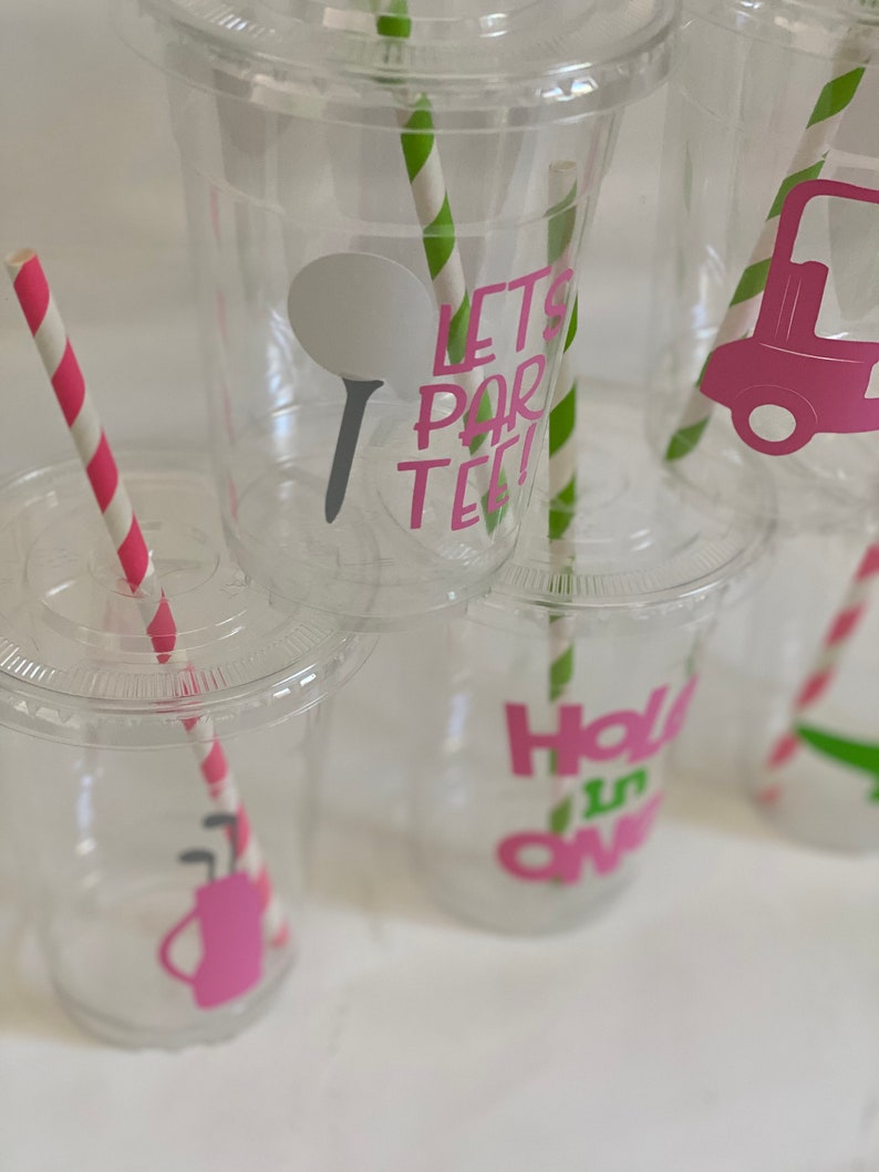Girl Golf Party Cups Golfer Golf Birthday Cups Golf Baby Etsy
