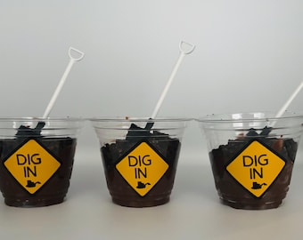 Construction Party Cups, Construction Birthday Party, Dig in Construction Party, Construction Party Decor, Construction Party Supplies