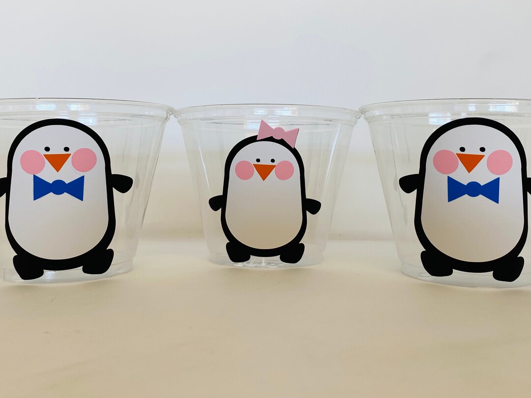 Penguin Party Cups Penguin Birthday Party Cups Penguin Party - Etsy