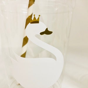 Swan Party Cups, Swan Birthday Party Cups, Swan Baby Shower Cups, Swan ...