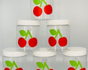 Cherry Party Favors, Cherry Birthday Containers, Cherry Baby shower, Cherry Party Favors, Fruit Party cups, Baby shower, Cherry on top