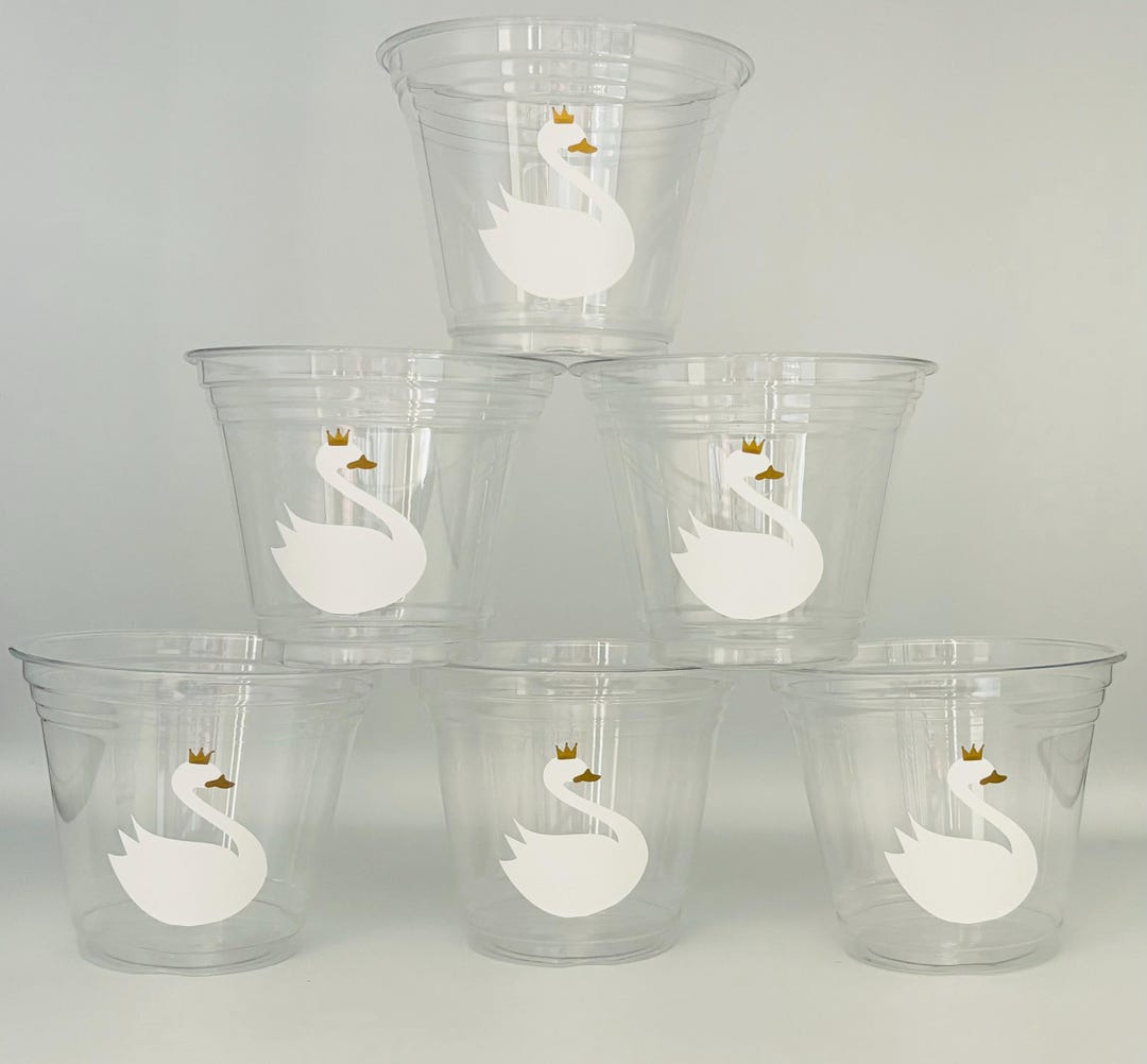 Swan Party Cups, Swan Birthday Party Snack Cups, Swan Baby Shower, Swan ...
