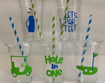 Golf party cups,Golfer party, Golf Birthday Party, Golf Baby Shower,Golf Party Favors, Party Supplies,Golf Team Party,Retirement, Disposable