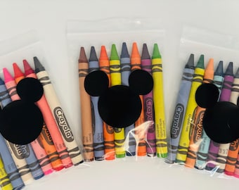 Mickey Mouse Party Favor, Mickey Mouse Party Supplies, Mickey Party Gift, Mickey Birthday Party, Mickey crayon favors,Mickey mouse Clubhosue