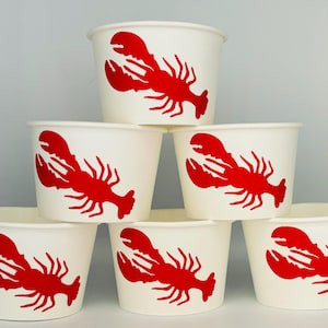 Lobster Party Cups, Loberster Birthday party Cups, Crawfish party Cups, Crawfish birthday party, Lobster Bachelorette Party, Ocean party cup