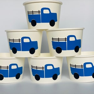 Blue Truck Party Cups, Blue Truck Birthday Party, Farm Party Cups, Farm Truck Party Cups, Farm Party Supplies, Truck Party Supplies