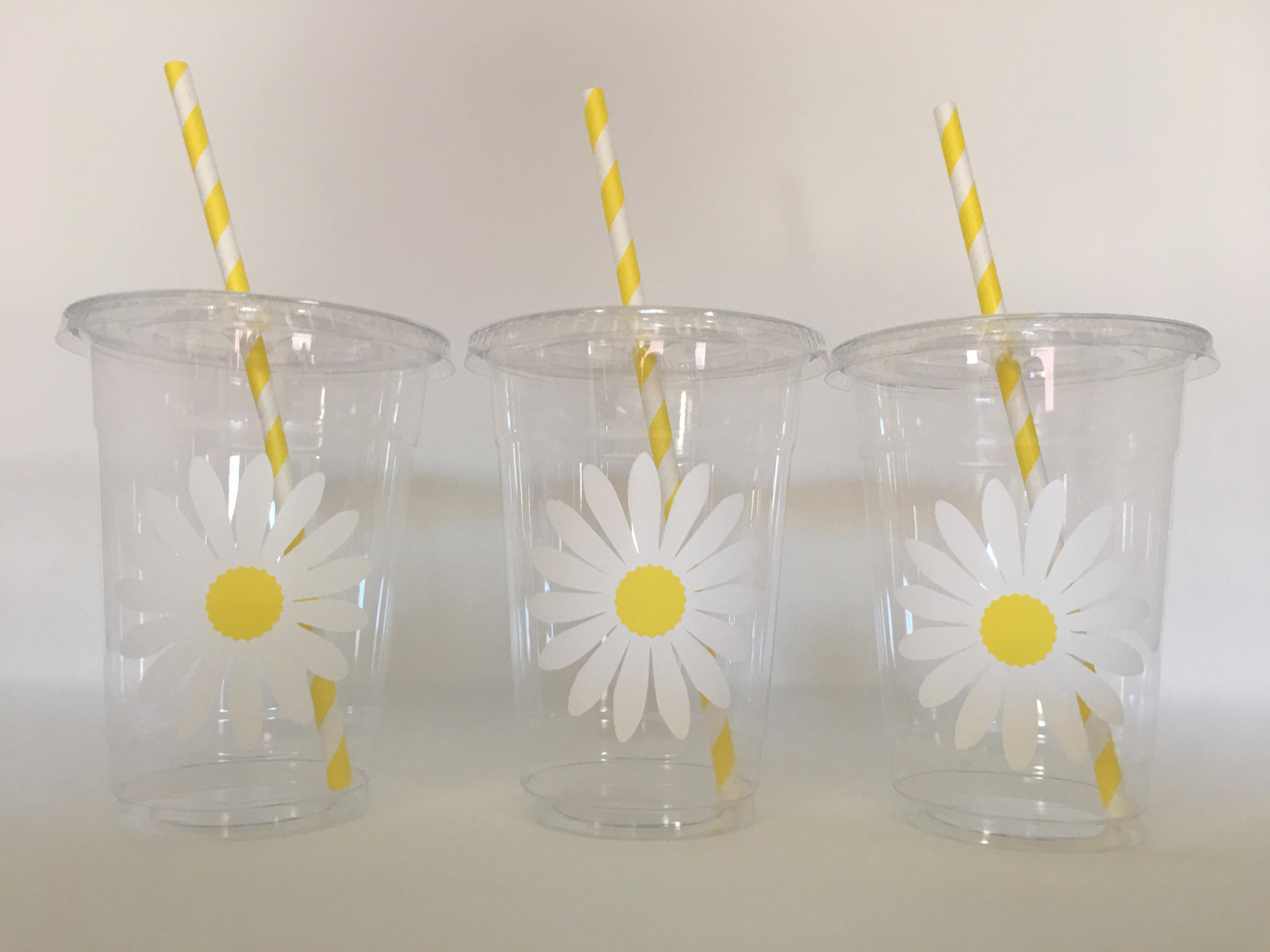 Daisy Party cups Daisy Birthday Party Cups Flower Party Etsy