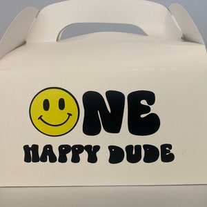 One Happy Dude Party, 1st Birthday, Smiley Face Party, Smiley face Birthday Party, Party Supplies, Party box, Party Favors