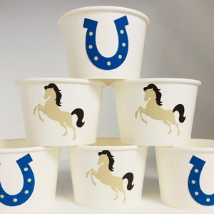 Horse Party Snack Cups, Horse Birthday Party, Cowboy Party Snack cups, Horse baby Shower, Cowboy Baby Shower, Horse Party Supplies, Cowboy