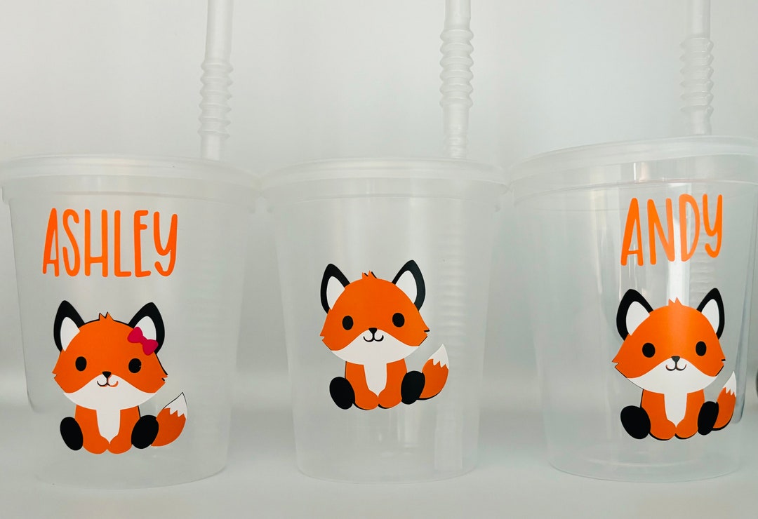 Fox Party Favors, Fox Birthday Party Favors, Fox Baby Shower Party Cups ...
