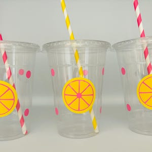 Pink lemonade party cups, Pink Lemonade Birthday Party cups, Pink Lemonade Favors, Lemonade Stand party, Pink Lemonade shower, Disposable