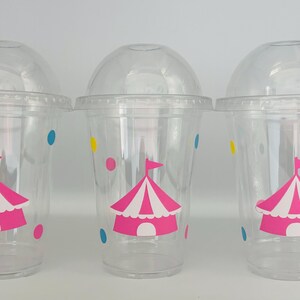 Circus Party Cups, Circus Birthday Party Cups, Carnival Party Cups, Carnival Birthday Party Cups, circus Baby Shower, Circus Party Supplies