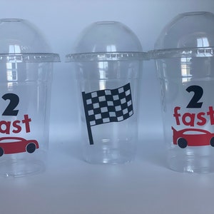 Two Fast, Two Fast Two furious,2nd birthday Party, Race Car Party Cups, Racing Party Cups, Race Car Birthday Party, Racing party, Race Car