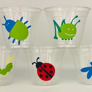 Bug Party Snack Cups, Bug Birthday Party Snack Cups, Insect Party, Insect Birthday, Lady Bug Party, Insect Party Supplies,Insect Party Favor
