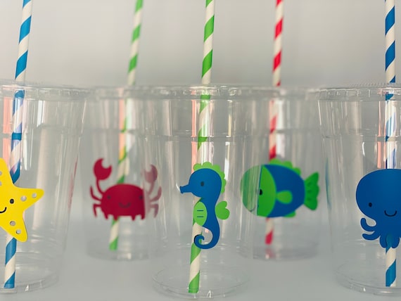 Turtle Theme Cups With Lid and Straw, 16 Oz Paint Party Cups, Paint Party  Decorations, Paint Party Treat Cups 