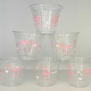 Bow Party, Pink Bow Birthday, Bow Baby Shower, Bow Party Supplies, Girls Just Want to be One, Coquette, Disposable