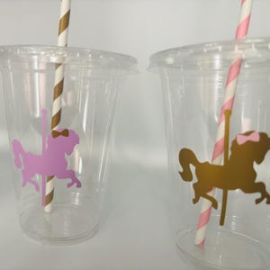 Carousel Party Cups, Horse Party Cups, Carousel Birthday Party Cups ...