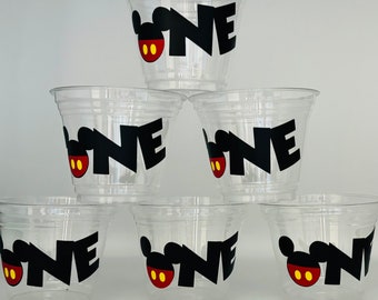 Mickey Mouse party cups, Mickey Mouse Birthday Party, MIckey Party Favors, Mickey Party Supplies, Mickey Baby Shower, Mickey 1st birthday