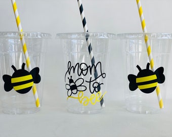 Bee Baby Shower, Mom to bee Baby Shower, Bumblebee Baby Shower, Bee Baby Shower Party Favors, Party Supplies, He or she, Disposable