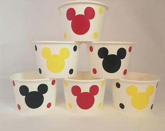 Mickey Mouse Party Cups, Mickey Mouse Birthday cups, Mickey Party Favors, Mickey Mouse Party Supplies, Mickey Baby Shower, Mickey Tableware